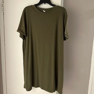 Sage green tshirt dress